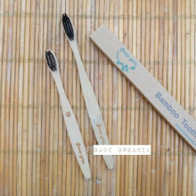 Sikat gigi bambu anak / sikat gigi ramah lingkungan (bamboo tooth brush) by Growgrin